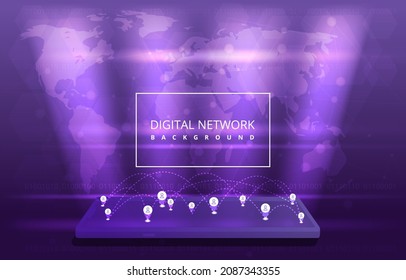 Mobile Phone Global Digital Network Communication Connection Internet Technology