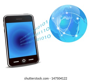 mobile phone and global network 