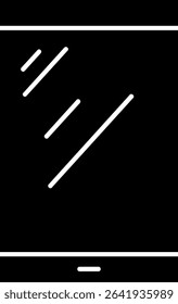 Mobile Phone Glyph Vector Icon Design