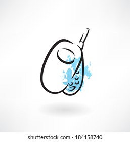 mobile phone grunge icon