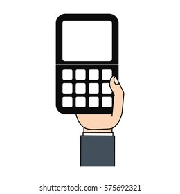 mobile phone in hand device vector illustration eps 10