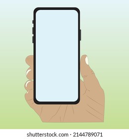 Mobile phone with hand, Mobile phone on hand, Mobile phone in hand