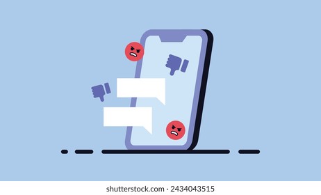 Mobile Phone Hate Speech Illustration