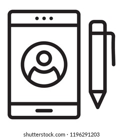 Mobile phone having tools depicting app development 