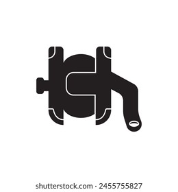 Mobile phone holder symbol icon, vector illustration design