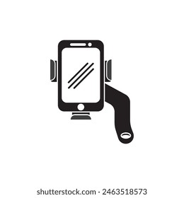 Mobile phone holder symbol icon, vector illustration design