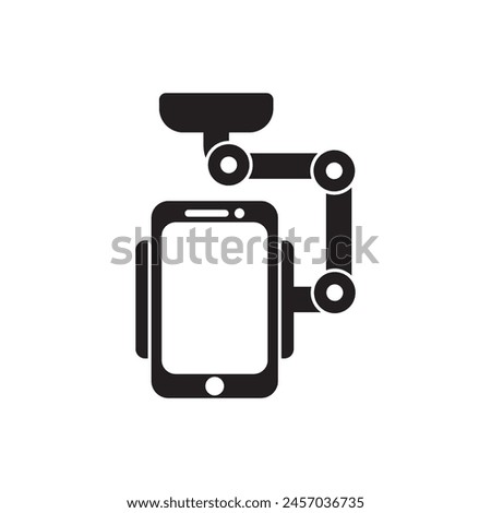 Mobile phone holder symbol icon, vector illustration design