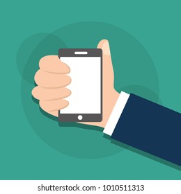 mobile phone in human hand