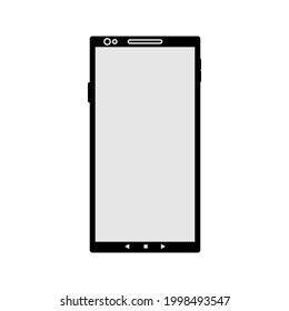 schwarz-weißes Smartphone, Vektorsymbol