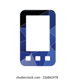 mobile phone icon Abstract Triangle Geometrical background 