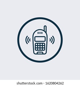 Mobile phone. Icon is aligned according to the pixel grid. It means that the image is prepared to use in small-sizes. It's specifically for the Web.