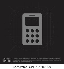 Mobile phone icon - Black Creative Background