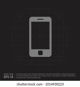 Mobile phone icon - Black Creative Background