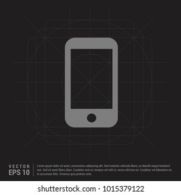 Mobile phone icon - Black Creative Background