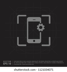 Mobile phone icon - Black Creative Background - Free vector icon