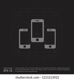 Mobile phone icon - Black Creative Background - Free vector icon