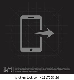 Mobile phone icon - Black Creative Background - Free vector icon