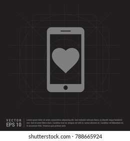 Mobile phone icon - Black Creative Background