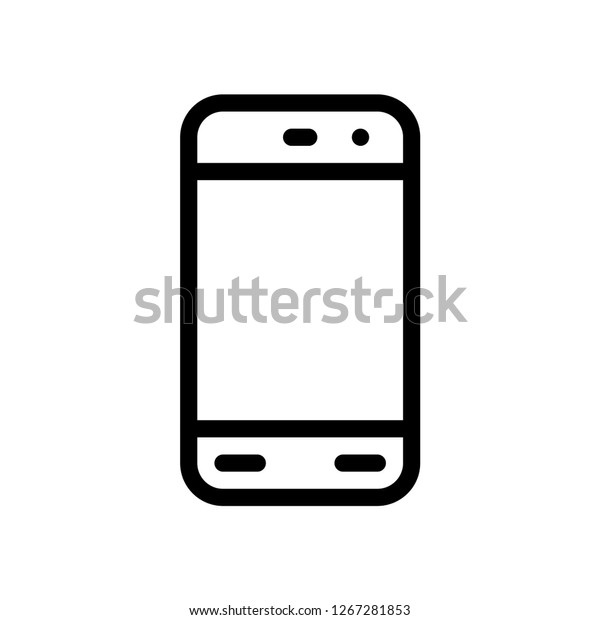 Mobile Phone Icon Business Card Sign Stock Vector Royalty Free