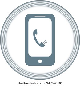 Mobile phone icon with Calling Icon