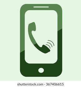 Mobile phone icon with Calling Icon