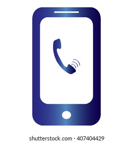 Mobile phone icon with Calling Icon