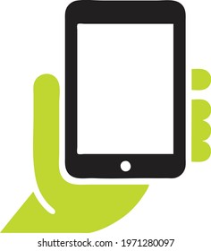 Mobile phone icon, colored mobile logo vector