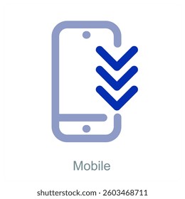 Mobile and phone icon concept
