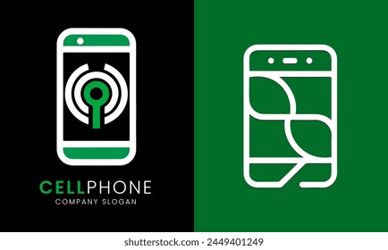 Mobile phone icon design idea modern minimalist creative unique concept template 