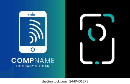 Mobile phone icon design idea modern minimalist creative unique concept template 