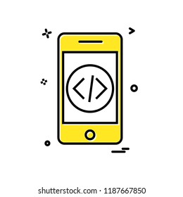 Mobile phone icon design vector