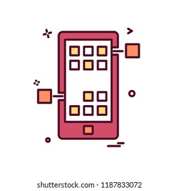 Mobile phone icon design vector