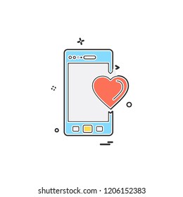 Mobile phone icon design vector