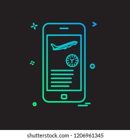 Mobile phone icon design vector