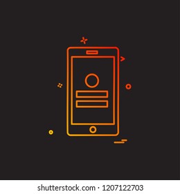 Mobile phone icon design vector
