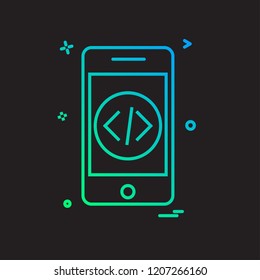 Mobile phone icon design vector
