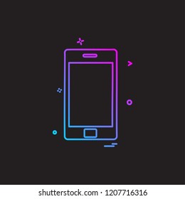 Mobile phone icon design vector