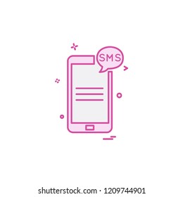 Mobile phone icon design vector