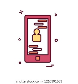 Mobile phone icon design vector