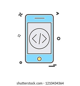 Mobile phone icon design vector