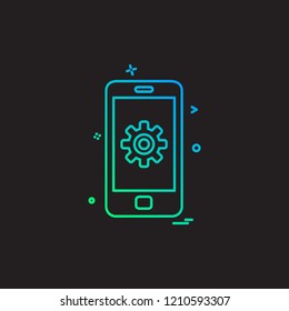 Mobile phone icon design vector