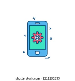 Mobile phone icon design vector