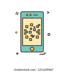 Mobile phone icon design vector