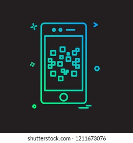 Mobile phone icon design vector