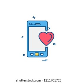 Mobile phone icon design vector