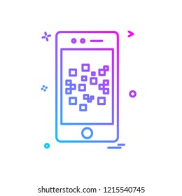 Mobile phone icon design vector