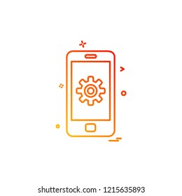 Mobile phone icon design vector