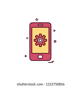 Mobile phone icon design vector