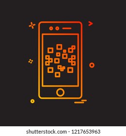 Mobile phone icon design vector