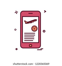 Mobile phone icon design vector